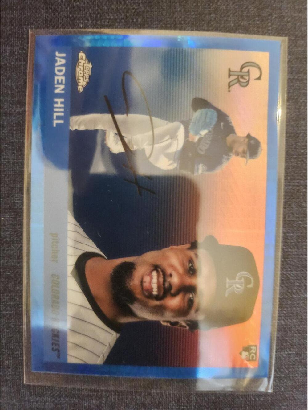 Jaden Hill (RC)- 2025 Topps Chrome Platinum 1955 Rails & Sails BLUE #221